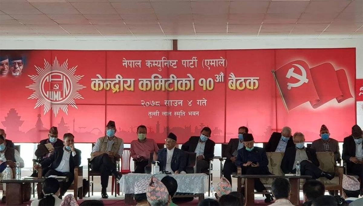 सरकार बनाउँदा दलीय ह्विप नलाग्ने दफा संशोधन गर्न पहल गर्ने एमालेको निर्णय